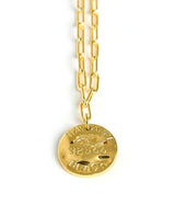 Mini Beach Tag Charm Necklace – 18k Gold Plated - Lisi Lerch