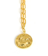Mini Beach Tag Charm Necklace – 18k Gold Plated - Lisi Lerch