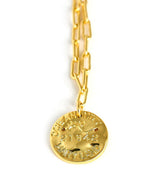 Mini Beach Tag Charm Necklace – 18k Gold Plated - Lisi Lerch