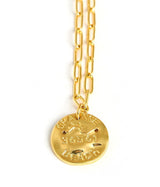 Mini Beach Tag Charm Necklace – 18k Gold Plated - Lisi Lerch