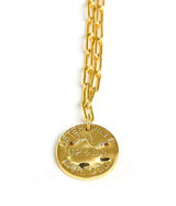 Mini Beach Tag Charm Necklace – 18k Gold Plated - Lisi Lerch