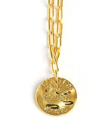 Mini Beach Tag Charm Necklace – 18k Gold Plated - Lisi Lerch