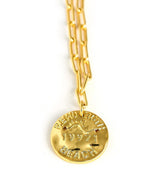 Mini Beach Tag Charm Necklace – 18k Gold Plated - Lisi Lerch