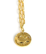 Mini Beach Tag Charm Necklace – 18k Gold Plated - Lisi Lerch