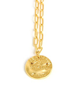 Mini Beach Tag Charm Necklace – 18k Gold Plated - Lisi Lerch