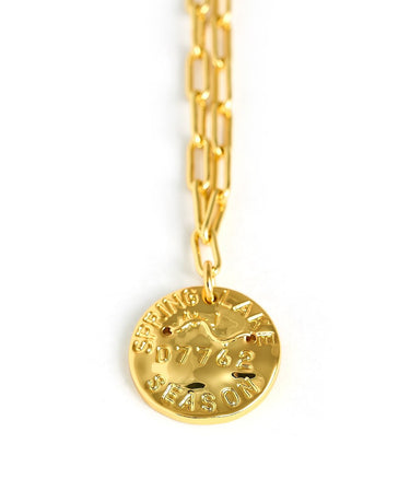 Mini Beach Tag Charm Necklace – 18k Gold Plated - Lisi Lerch