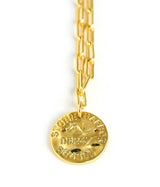 Mini Beach Tag Charm Necklace – 18k Gold Plated - Lisi Lerch