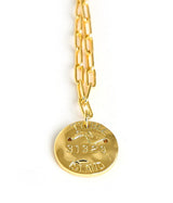 Mini Beach Tag Charm Necklace – 18k Gold Plated - Lisi Lerch