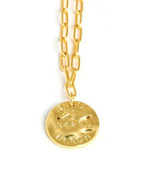 Mini Beach Tag Charm Necklace – 18k Gold Plated - Lisi Lerch