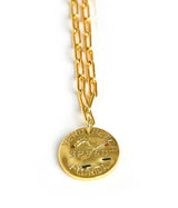 Mini Beach Tag Charm Necklace – 18k Gold Plated - Lisi Lerch
