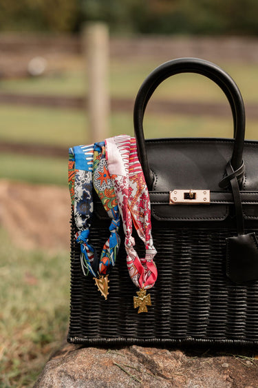 Mollie Pink Cross Scarf Necklace - Lisi Lerch