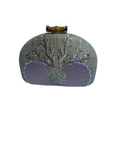 Natural Straw with Shell/Coral Embroidered Clutch- Sample Sale- Final Sale - Lisi Lerch