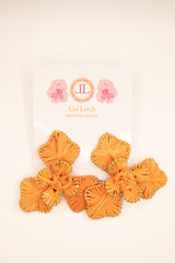 Orange Flower Kaia Earrings-Sample Sale- Final Sale - Lisi Lerch