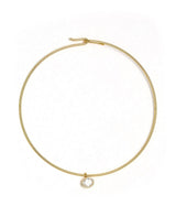 Oval Bezel Collar Necklace - 18k Gold Plated - Belle of the Ball Collection - earring - Lisi Lerch