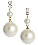 Paris - Pearl and Rhinestone Drop Earring - 18k Gold Plated - Lisi Lerch