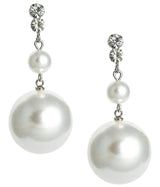 Paris - Pearl and Rhinestone Drop Earring - 18k Gold Plated - Lisi Lerch