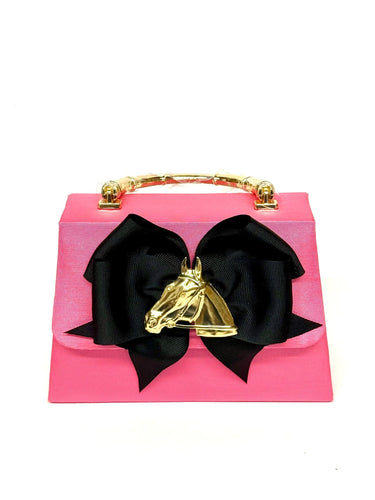 Pink Lulu- Black Bow-Horsehead- Sample Sale- Final Sale - Lisi Lerch