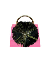 Pink Lulu with Black Feather Flower- Sample Sale- Final Sale - Lisi Lerch