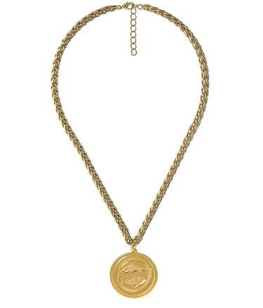 Pisces Coin- Vintage Coin - 18k Gold Plated - Lisi Lerch