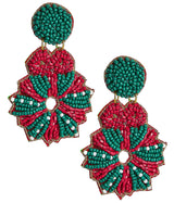 Poinsettia Wreath Earring - Lisi Lerch