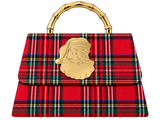 Red Plaid Lulu with Gold Handle - Gold Charms - Lisi Lerch