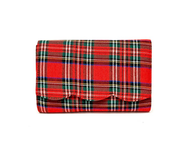 Red Plaid Scalloped Ruby- Sample Sale- Final Sale - Lisi Lerch