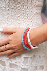 Red, White and Blue Bracelet Stack - Lisi Lerch