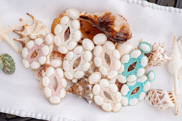 Remi Shell Beaded Earring - earring - Lisi Lerch