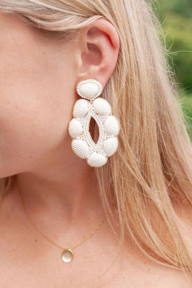 Remi Shell Beaded Earring - earring - Lisi Lerch