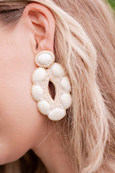 Remi Shell Beaded Earring - earring - Lisi Lerch