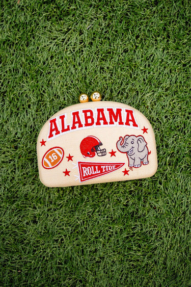 Roll Tide - Embroidered Clutch - Lisi Lerch