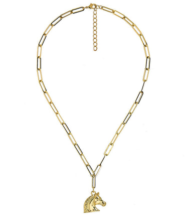 Royal Horse Charm Necklace - 18k Gold Plated - Lisi Lerch