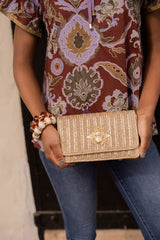 Ruby - Gold Fabric - Charms - Lisi Lerch