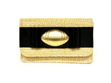 Ruby Straw Clutch- Flat Bow- Gameday Charm - Lisi Lerch