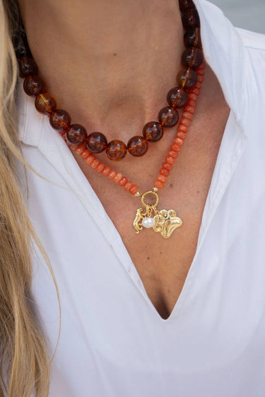 Ryan Beaded Acrylic Necklace - Lisi Lerch