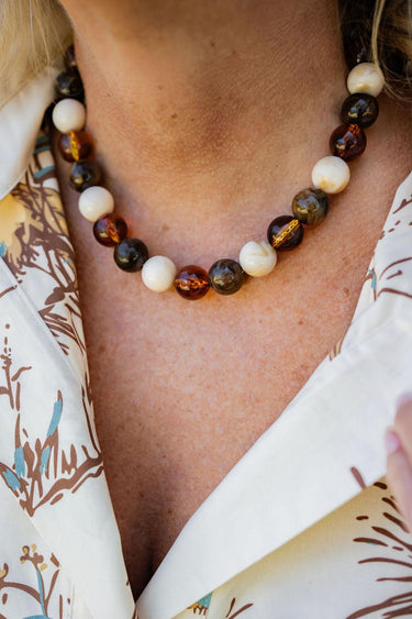 Ryan Beaded Acrylic Necklace- Multi Color - Lisi Lerch