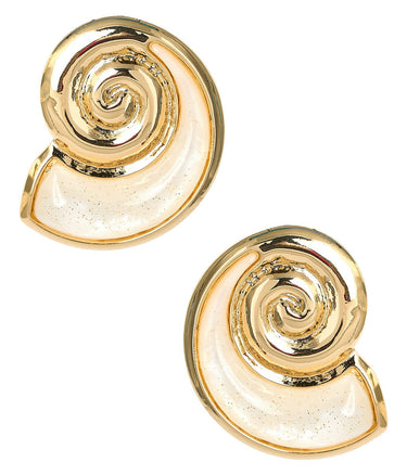 Sandy Shell Stud - Acrylic Earring - Lisi Lerch