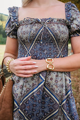Sarah Large Snaffle Bracelet - 18k Gold Plated - Lisi Lerch