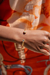Sasha Bezel Cuff - 18k Plated - Lisi Lerch