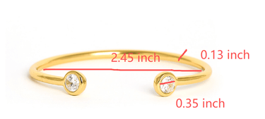Sasha Bezel Cuff - 18k Plated - Lisi Lerch