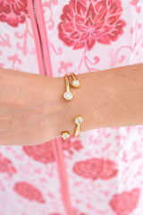 Sasha Bezel Cuff - 18k Plated - Lisi Lerch