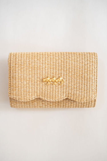Scalloped Ruby Straw Clutch - Florida Friends - Lisi Lerch