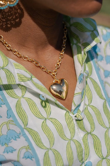 Sienna - Puffy Heart Necklace - 18k Gold Plated - Lisi Lerch