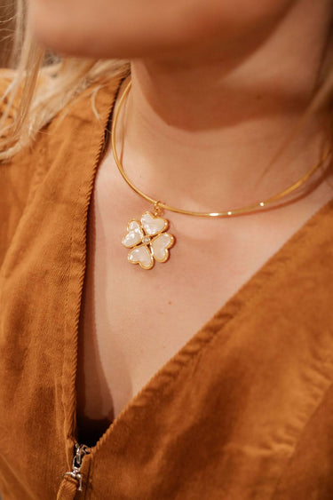Small Poppy Collar Necklace - 18k Gold Plated - Darby Clark Collection - Lisi Lerch