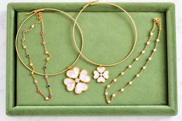 Small Poppy Collar Necklace - 18k Gold Plated - Darby Clark Collection - Lisi Lerch