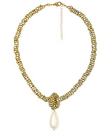 Sophia Rhinestone and Pearl Drop Necklace - Lisi Lerch