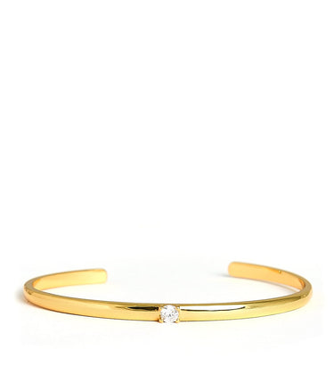 Stella Single Bezel Cuff- 18k Plated - Lisi Lerch