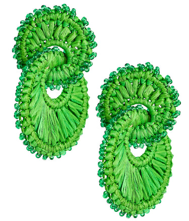 Tara Raffia Earring- Double Ring