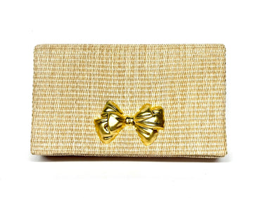 Straw Jillian-Gold Bow- Sample Sale- Final Sale - Lisi Lerch