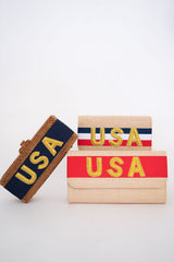 Straw Ruby-Red/White/Blue Band- Gold USA Letters - Lisi Lerch
